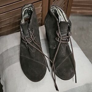 Toms Grey wedges